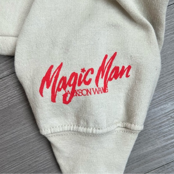 Jackson Wang MAGIC MAN (2022) Official Hoodie Tan Double Sided Size M - Picture 4 of 6